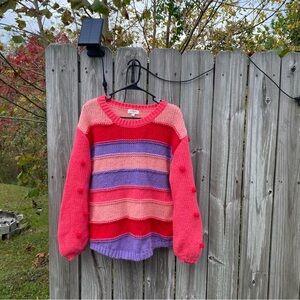 Umgee Multicolor Striped Sweater